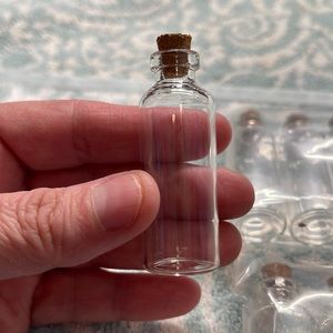 Set of 11 Mini Fairy Potion Craft Bottles with Cork Tops